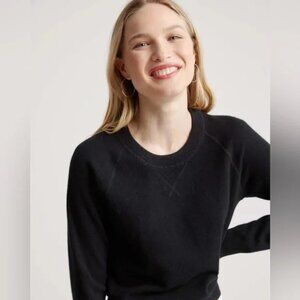 Quince Mongolian Shrunken Cashmere Sweater Sweatshirt Size XL Black